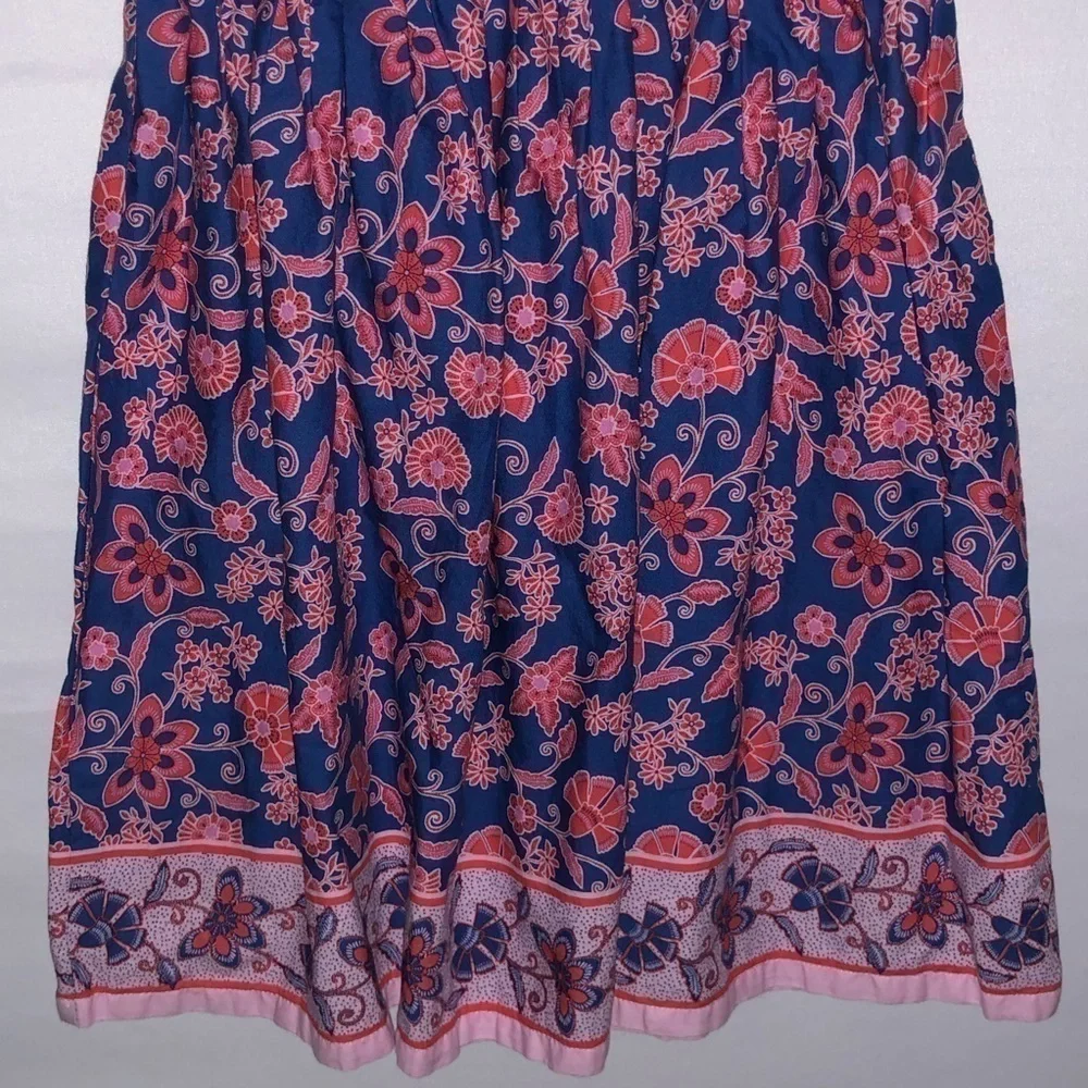 Gap Red & Blue Floral Print Dress